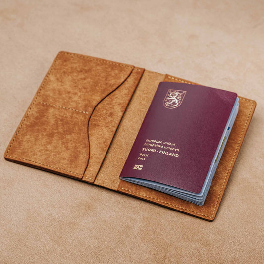 Nahkainen passilomakko